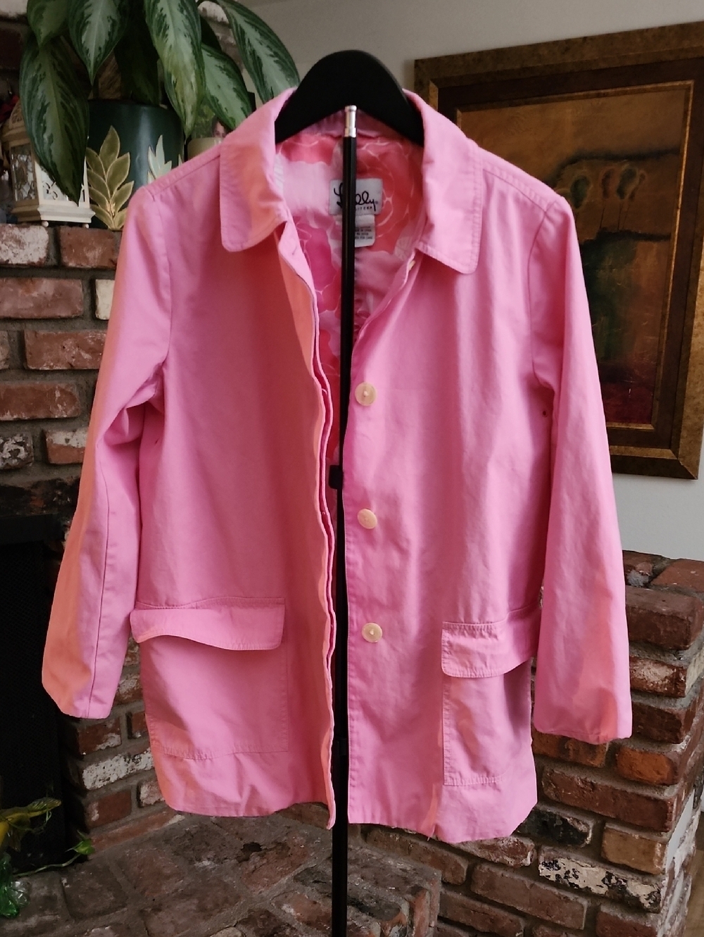 Lilly Pulitzer Pink Jacket Women’s Size S Lightweight Coat Preppy Chic